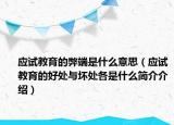 应试教育的弊端是什么意思（应试教育的好处与坏处各是什么简介介绍）