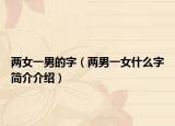 两女一男的字（两男一女什么字简介介绍）