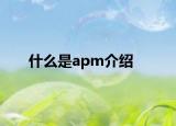 什么是apm介绍