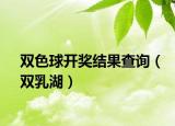 双色球开奖结果查询（双乳湖）