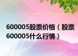 600005股票价格（股票600005什么行情）