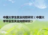 中国大学生就业问题研究（中国大学毕业生失业问题研究）