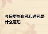 今日更新盲孔和通孔是什么意思