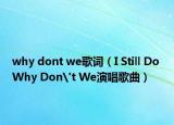 why dont we歌词（I Still Do Why Don't We演唱歌曲）