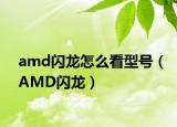 amd闪龙怎么看型号（AMD闪龙）