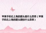 苹果手机右上角的箭头是什么意思（苹果手机右上角的箭头图标什么意思）
