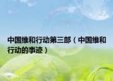 中国维和行动第三部（中国维和行动的事迹）