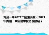 青州一中2021年招生简章（2021年青州一中实验学校怎么报名）