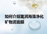 如何介绍富润海藻净化矿物泥面膜