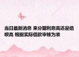 当日最新消息 来分期利息高还是借呗高 根据实际借款审核为准