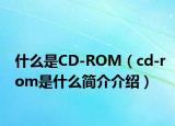 什么是CD-ROM（cd-rom是什么简介介绍）