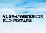 今日更新夹岸高山皆生寒树负势竞上互相轩邈怎么翻译
