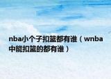 nba小个子扣篮都有谁（wnba中能扣篮的都有谁）