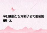 今日更新分公司和子公司的区别是什么