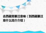 去西藏需要注意啥（到西藏要注意什么简介介绍）