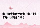 电子消费卡是什么卡（电子支付卡是什么简介介绍）