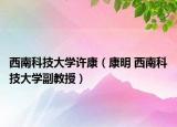 西南科技大学许康（康明 西南科技大学副教授）