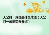 天公打一成语是什么成语（天公打一成语简介介绍）