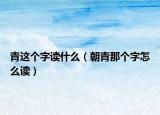 青这个字读什么（朝青那个字怎么读）
