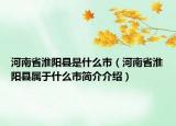 河南省淮阳县是什么市（河南省淮阳县属于什么市简介介绍）