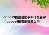 oppoa9的语音助手叫什么名字（oppoa9语音翻译怎么用）