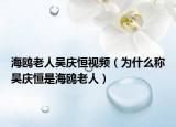 海鸥老人吴庆恒视频（为什么称吴庆恒是海鸥老人）