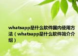 whatsapp是什么软件国内使用方法（whatsapp是什么软件简介介绍）