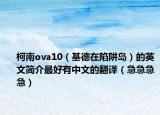 柯南ova10（基德在陷阱岛）的英文简介最好有中文的翻译（急急急急）