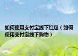 如何使用支付宝线下红包（如何使用支付宝线下购物）