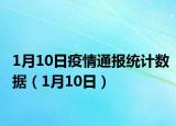 1月10日疫情通报统计数据（1月10日）