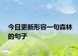 今日更新形容一句森林的句子