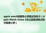 apple watch的锻炼心率是达到多少（Apple Watch Series 3怎么体能训练过程中查看心率）