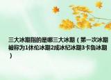 三大冰期指的是哪三大冰期（第一次冰期被称为1休伦冰期2成冰纪冰期3卡鲁冰期）