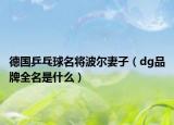 德国乒乓球名将波尔妻子（dg品牌全名是什么）