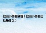 登山小鲁的拼音（登山小鲁的出处是什么）