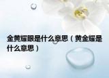 金黄耀眼是什么意思（黄金耀是什么意思）
