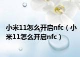 小米11怎么开启nfc（小米11怎么开启nfc）