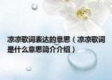 凉凉歌词表达的意思（凉凉歌词是什么意思简介介绍）
