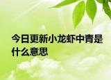 今日更新小龙虾中青是什么意思