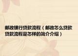 邮政银行贷款流程（邮政怎么贷款贷款流程是怎样的简介介绍）