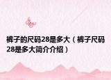 裤子的尺码28是多大（裤子尺码28是多大简介介绍）