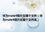 华为mate9照片在哪个文件（华为mate9照片在哪个文件夹）