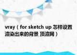 vray（for sketch up 怎样设置渲染出来的背景 顶渲网）