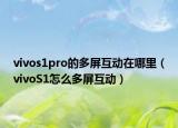 vivos1pro的多屏互动在哪里（vivoS1怎么多屏互动）