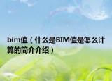 bim值（什么是BIM值是怎么计算的简介介绍）