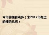 今年的梗有点多（求2017年有过的梗的总结）