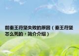 前秦王苻坚失败的原因（秦王苻坚怎么死的﹖简介介绍）