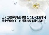 土木工程系毕业后做什么（土木工程本科毕业后做施工一般升迁路径是什么样的）