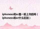 iphonexs和xr是一起上市的吗（iphonexs和xr什么区别）