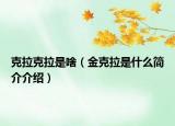 克拉克拉是啥（金克拉是什么简介介绍）
